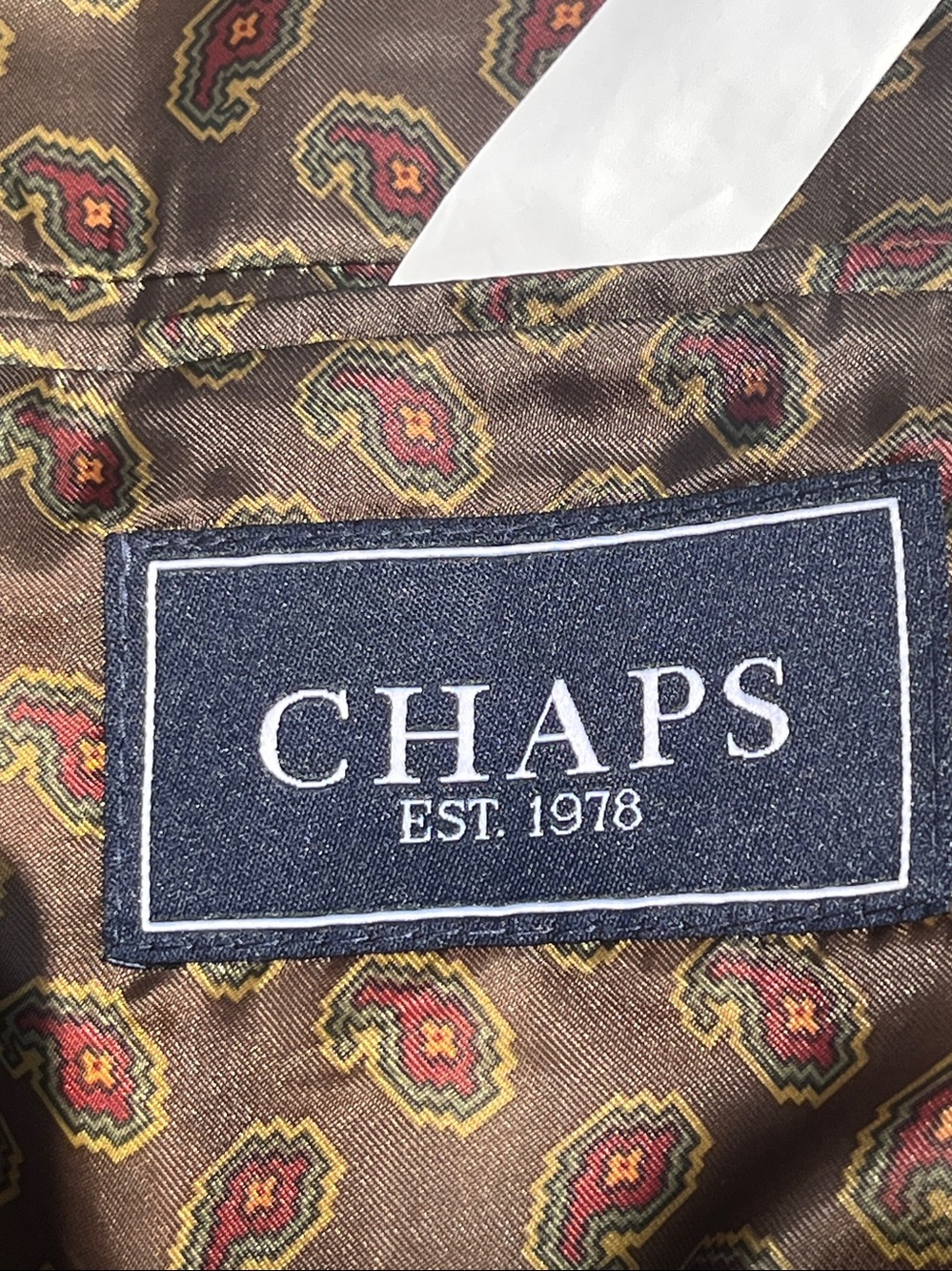 Chaps Beige Corduroy Sport Coat with Elbow Patches 42R - Picture 4 of 6